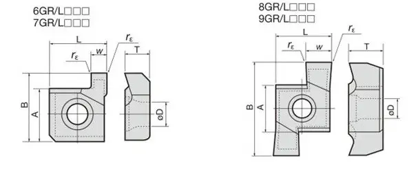 7GR100 PR9300 (Stahl, Edelstahl) Hartmetallplatte für Drehwerkzeug