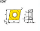 CCMT060204 OP1215 OKE (Stainless Steel) Carbide insert for a turning tool