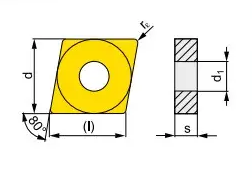 CNMG120404 YBD102 (Stahl) Hartmetallplatte für Drehmeißel