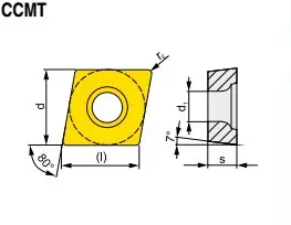 CCMT09T304 P6205 (Stahl,Edelstahl) Hartmetallplatte für Drehmeißel